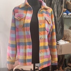 BKE Multicolor Plaid Girls Jacket